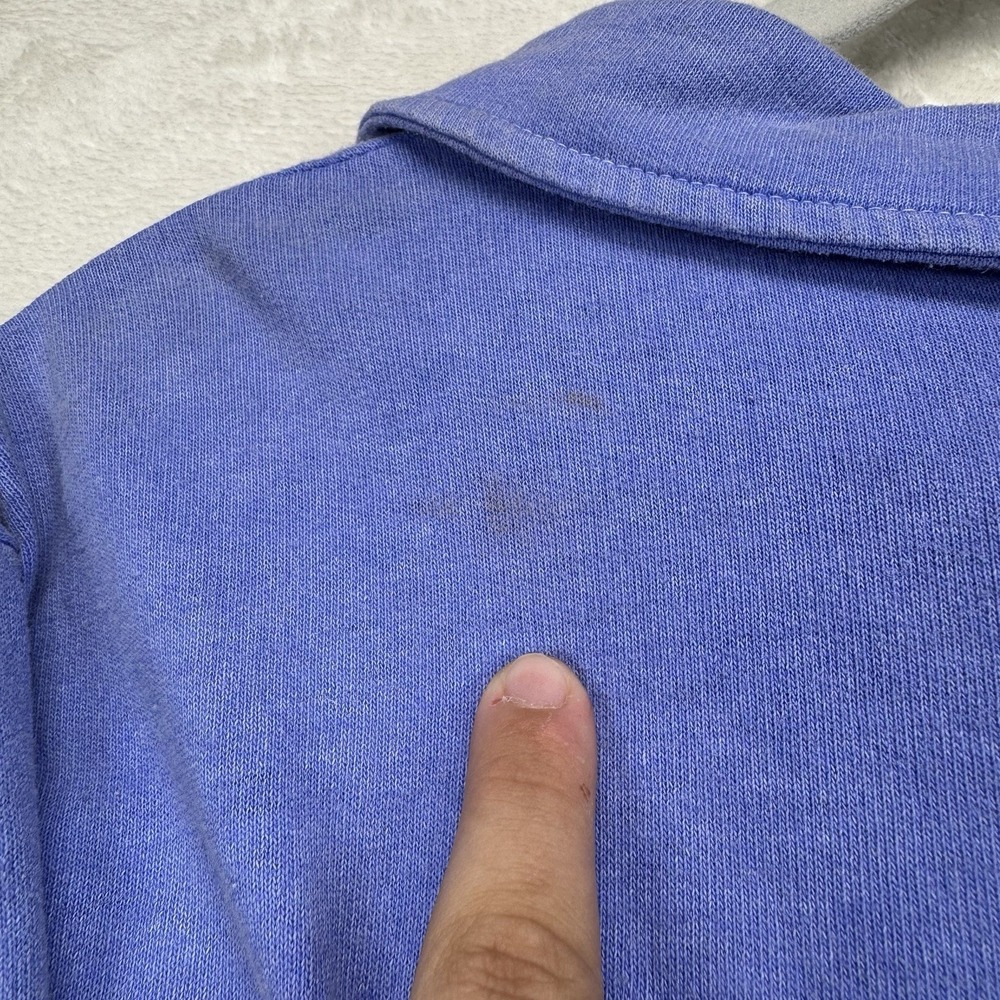 VTG Fresh Produce Periwinkle Blue Button‎ Down Gardening Long Sleeve Shirt L - Picture 6 of 8